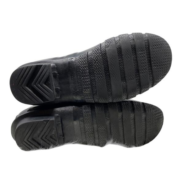 Hunter Original Black Rain Snow Water High Gloss Boots w/ Socks 8M - Picture 7 of 7